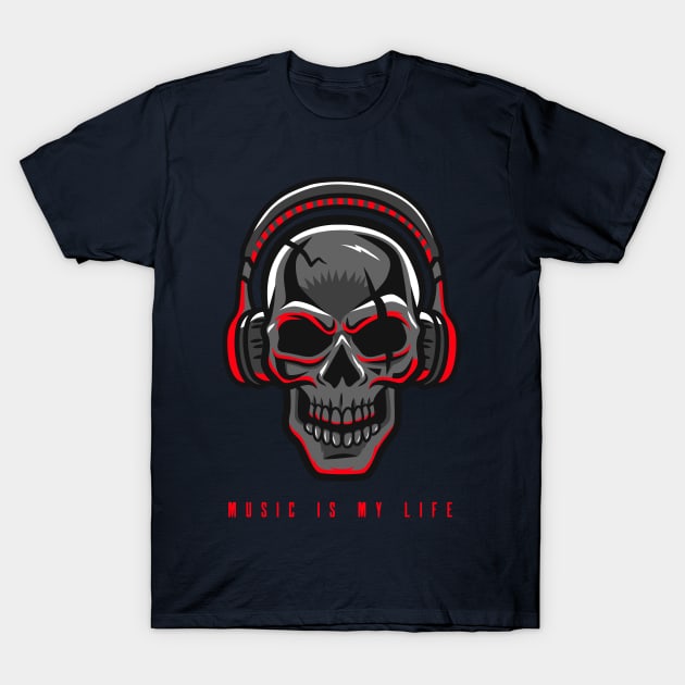 Music is my life T-Shirt by Qkibrat